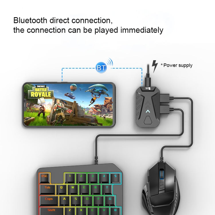 GAMWING MIX Portátil Bluetooth 4.0 Teclado Convertidor de Ratón Comer Pollo Juego Herramienta Auxiliar, MIX