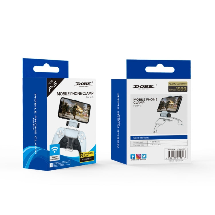 DOBE TP5-0527B Gamepad controlador teléfono inteligente soporte de montaje abrazadera Clip para PS5, TP5-0527B