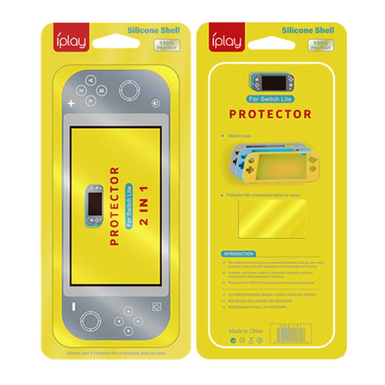 Funda protectora de cobertura total de silicona IPLAY Game Host con protector de pantalla para Switch Lite