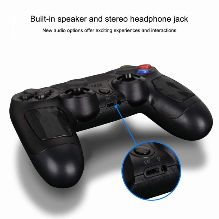 Controlador inalámbrico Bluetooth con textura de diamante, placa táctil de choque, controlador de mango de juego con indicador inteligente para Sony PS4