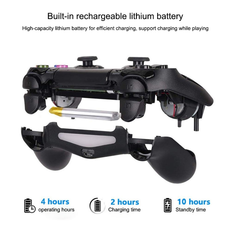 Controlador inalámbrico Bluetooth con textura de diamante, placa táctil de choque, controlador de mango de juego con indicador inteligente para Sony PS4