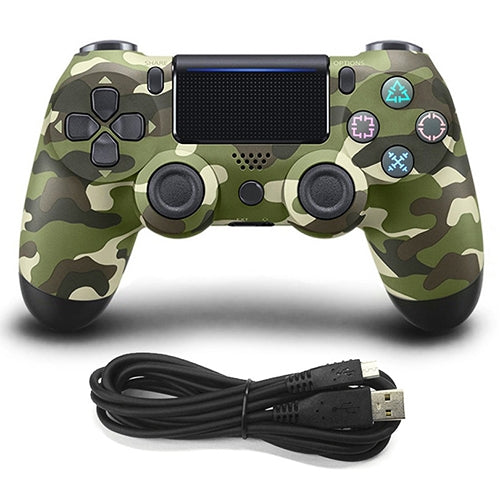 Controlador de juego con cable para Sony PS4, Green Camouflage