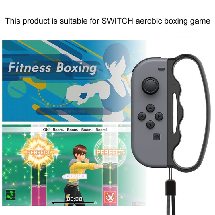 Empuñadura de boxeo con mango pequeño iPlay, empuñadura de mando con correa para Switch Joy-Con, Black, Red