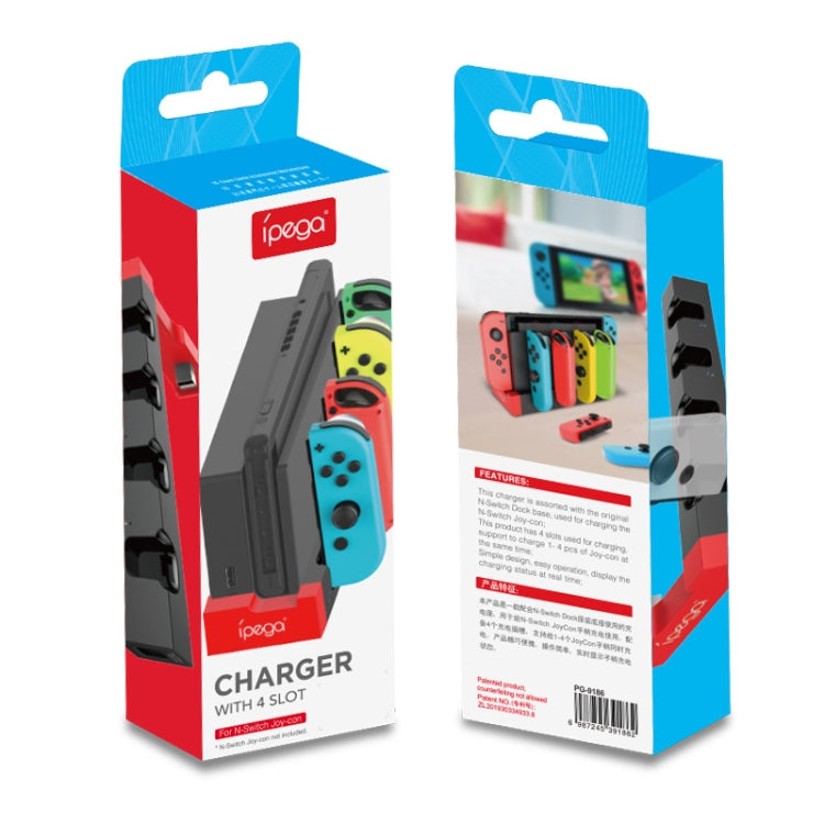 IPega PG-9186 controlador de juego cargador soporte de estación de carga con indicador para Nintendo Switch Joy-Con, PG-9186