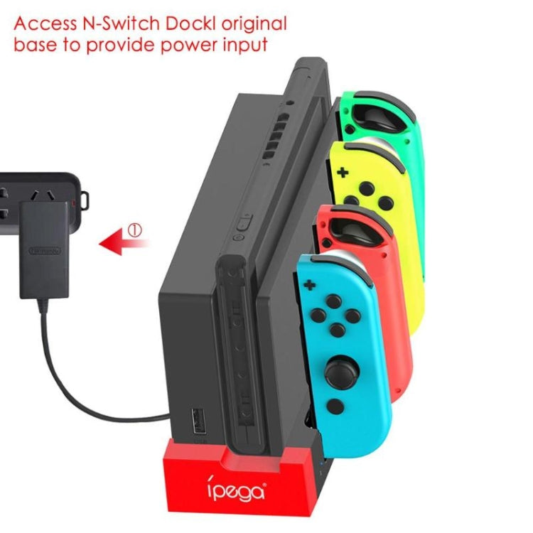 IPega PG-9186 controlador de juego cargador soporte de estación de carga con indicador para Nintendo Switch Joy-Con, PG-9186