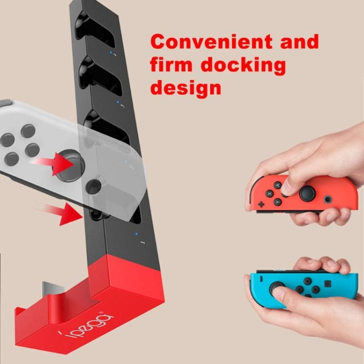 IPega PG-9186 controlador de juego cargador soporte de estación de carga con indicador para Nintendo Switch Joy-Con, PG-9186