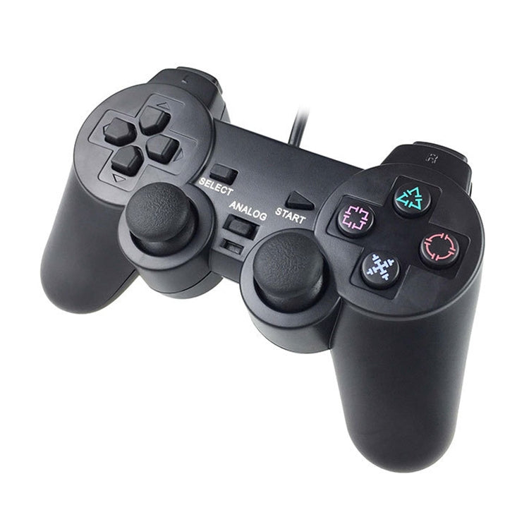 Mango de control de juego con cable Joypad de doble vibración para PS2