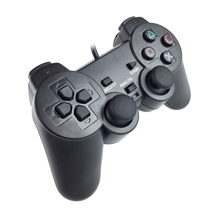 Mango de control de juego con cable Joypad de doble vibración para PS2