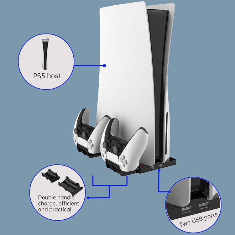 iplay HBP-269 para PS5 De / UHD soporte De carga soporte De Base Vertical con cargador De mango, iPega HBP-269