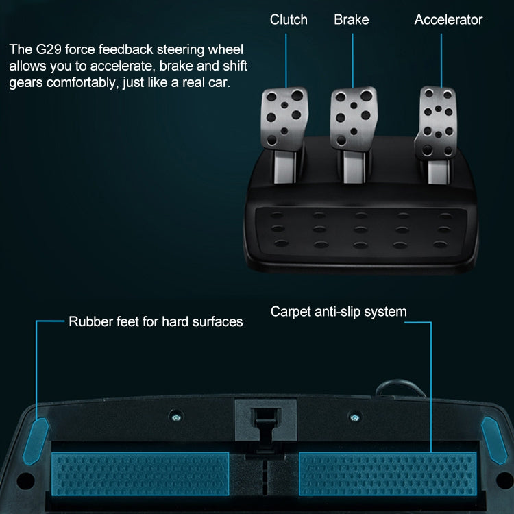 Palanca de cambio de pedal de volante de carreras Logitech G29 para PS3 / PS4 / PS5, G29