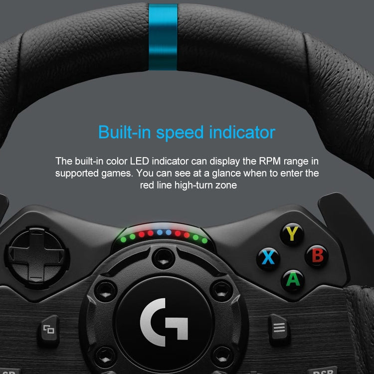 Palanca de cambio de pedal de volante de carreras Logitech G923 para PS5 / PS4 / PC, G923