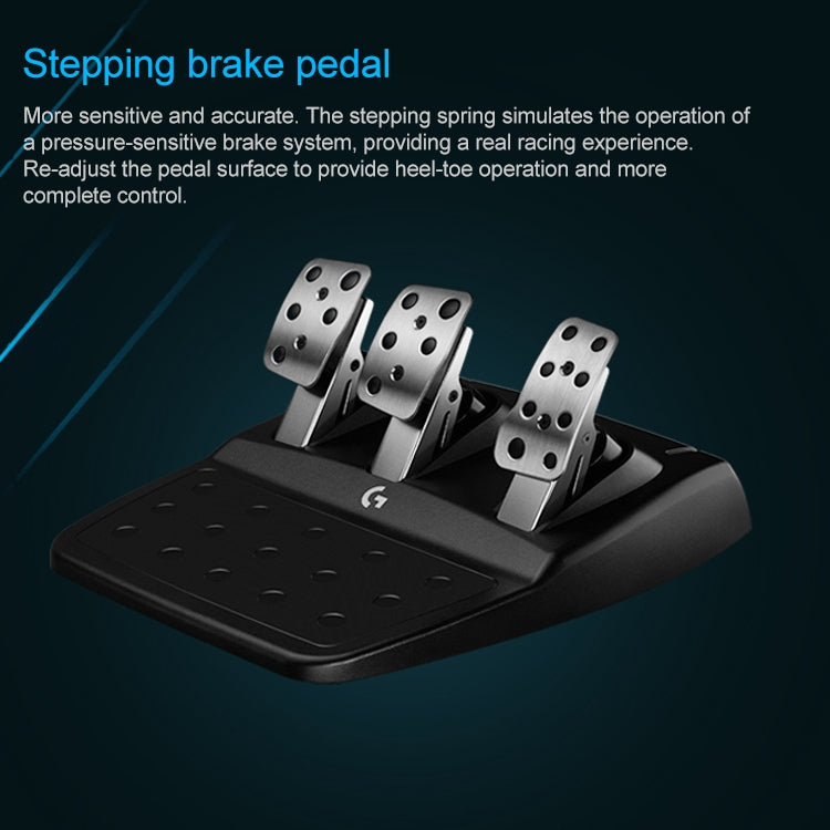 Palanca de cambio de pedal de volante de carreras Logitech G923 para PS5 / PS4 / PC, G923