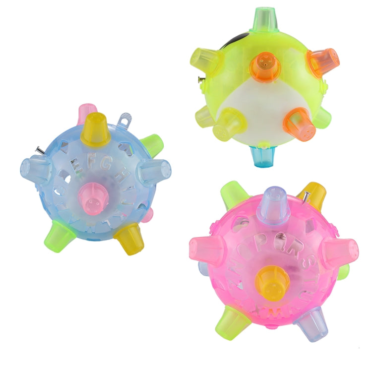 3 PCS divertidos juguetes de bola de música de baile con luz LED que destellan que destellan, entrega al azar del color, Dancing Ball