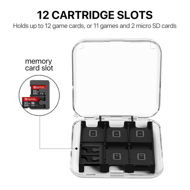 Caja portatarjetas de memoria 12 en 1 para Nintendo Switch