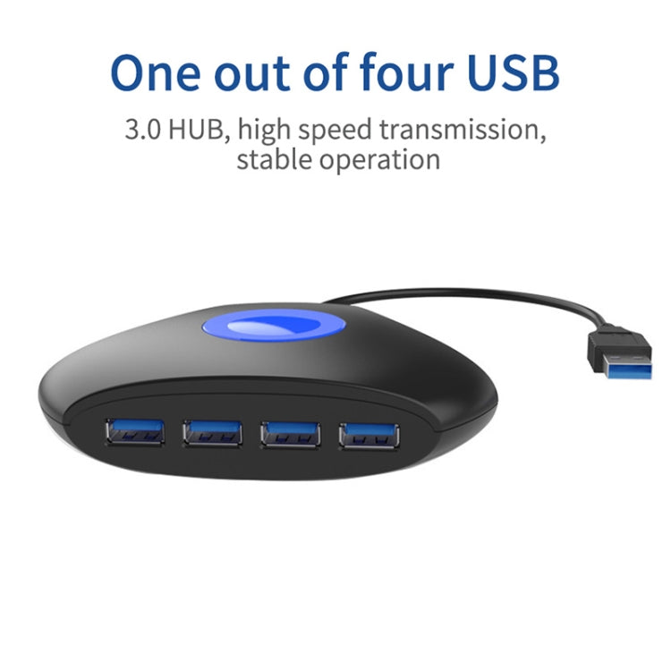 KJH P5-015 4 en 1 Convertidor Hub USB 3.0 Adaptador de expansión de luz azul Divisor Cargador Conector Divisor para PS5 / Xbox Series X, KJH P5-015