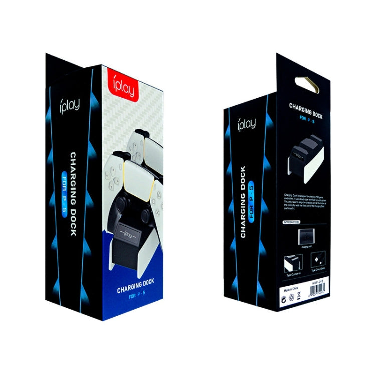 Cargador de asiento doble para controlador de juego iPlay HBP-245 para PS5, HBP-245