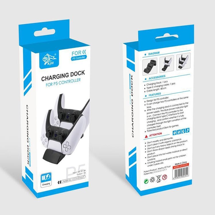 Base de estación de carga de controlador dual KJH para PS5, Charging Station Cradle For PS5