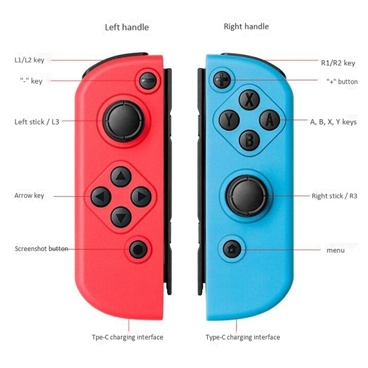 Controlador de juego Joypad Gamepad inalámbrico Bluetooth izquierdo y derecho para interruptor, For Nintendo Switch