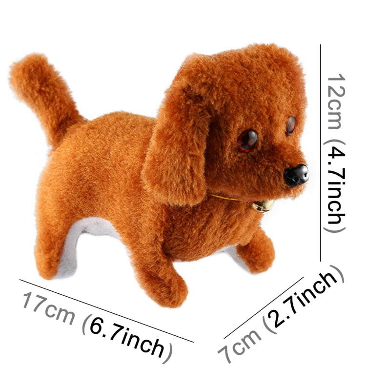 2 uds. Los juguetes eléctricos para cachorros de peluche pueden moverse hacia adelante/hacia atrás/ojos sonoros y luminosos, Single Color