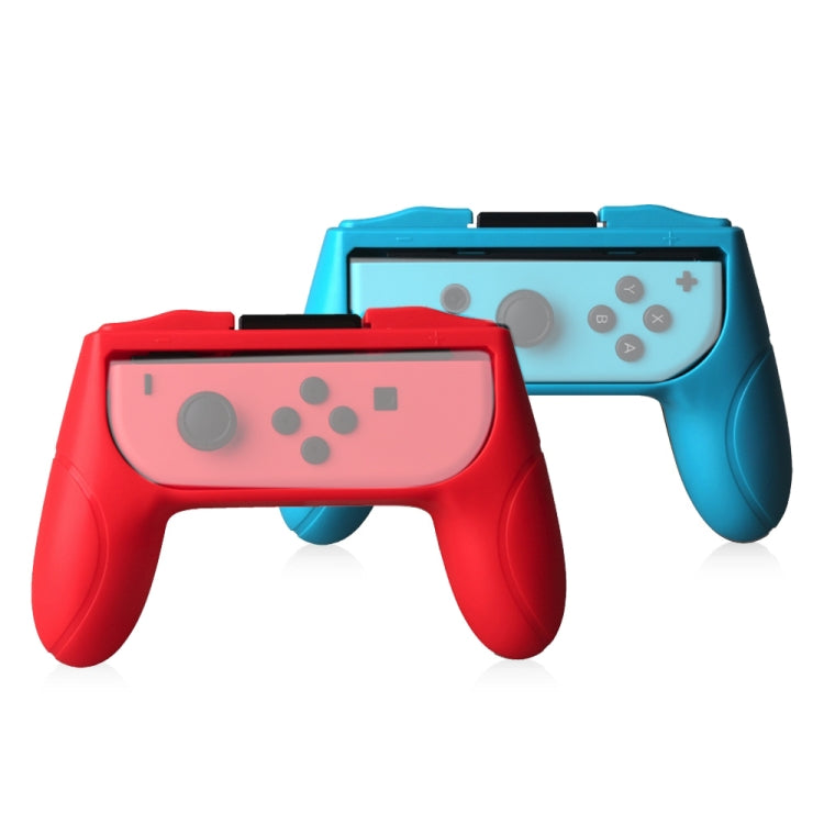 OIVO 2 PCS Controlador de agarre de mango de juego izquierdo y derecho para Nintendo Switch Joy-con Grip, Red And Bule