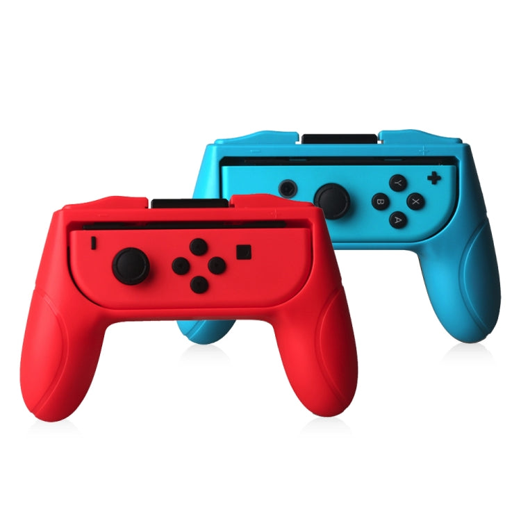 OIVO 2 PCS Controlador de agarre de mango de juego izquierdo y derecho para Nintendo Switch Joy-con Grip, Red And Bule