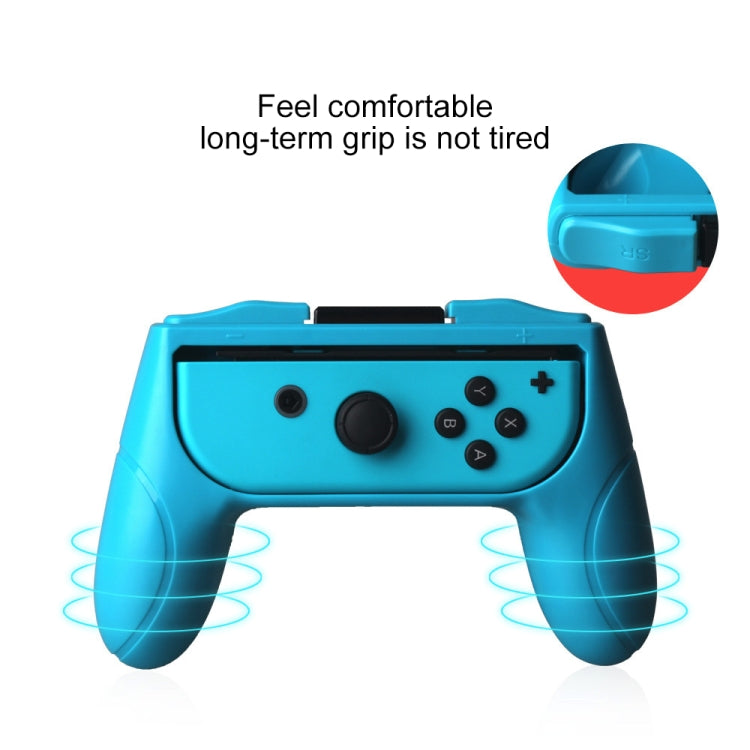 OIVO 2 PCS Controlador de agarre de mango de juego izquierdo y derecho para Nintendo Switch Joy-con Grip, Red And Bule