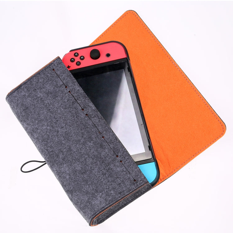 Bolsa protectora de almacenamiento de bolso de fieltro suave portátil para Nintendo Switch