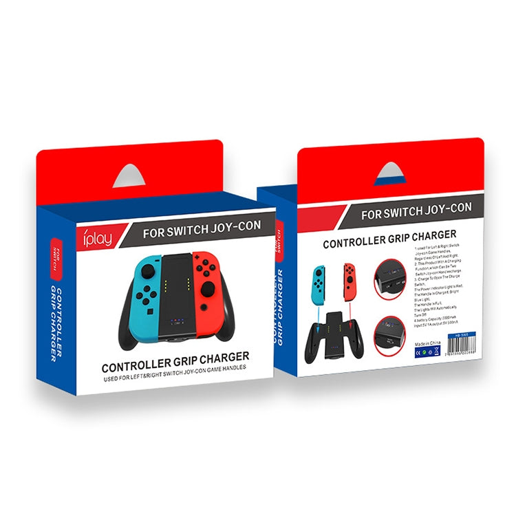 Cargador de agarre del controlador iplay S005 para Nintendo Switch Joy-Con