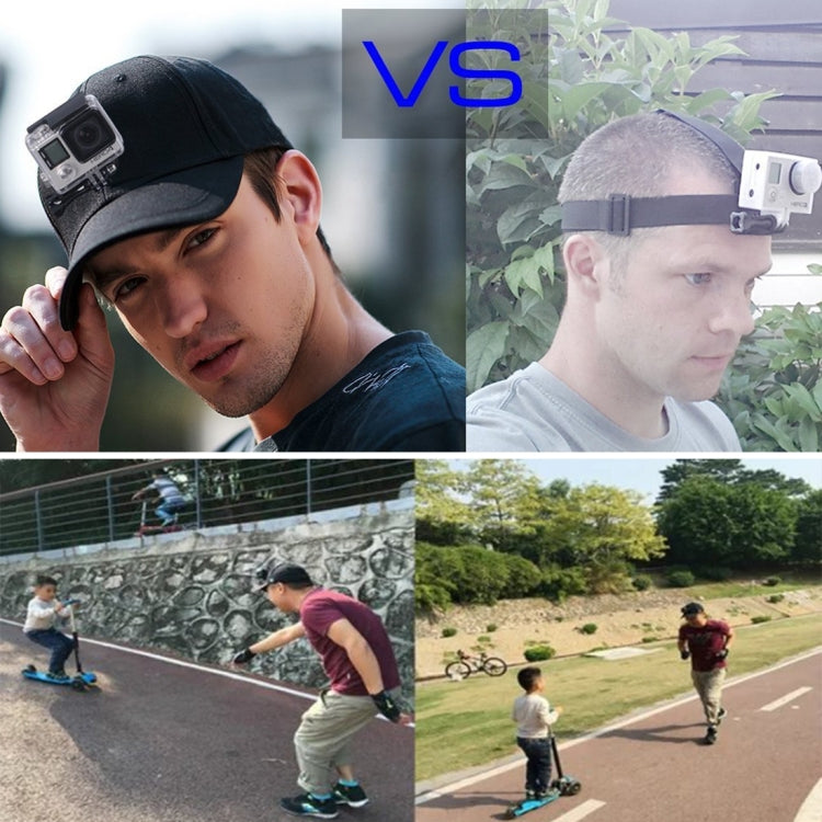 Gorra de béisbol Topi para el sol al aire libre con soporte para cámara para cámara de acción deportiva GoPro, SJCAM y Xiaomi Xiaoyi