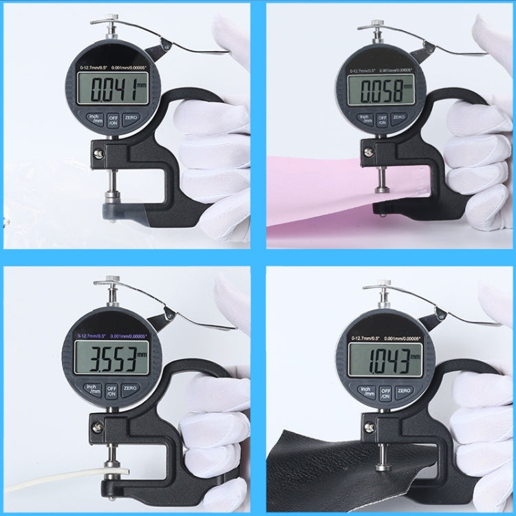 Medidor de espesor micrométrico con pantalla digital, sonda de 0-25 mm, rango de 30 mm