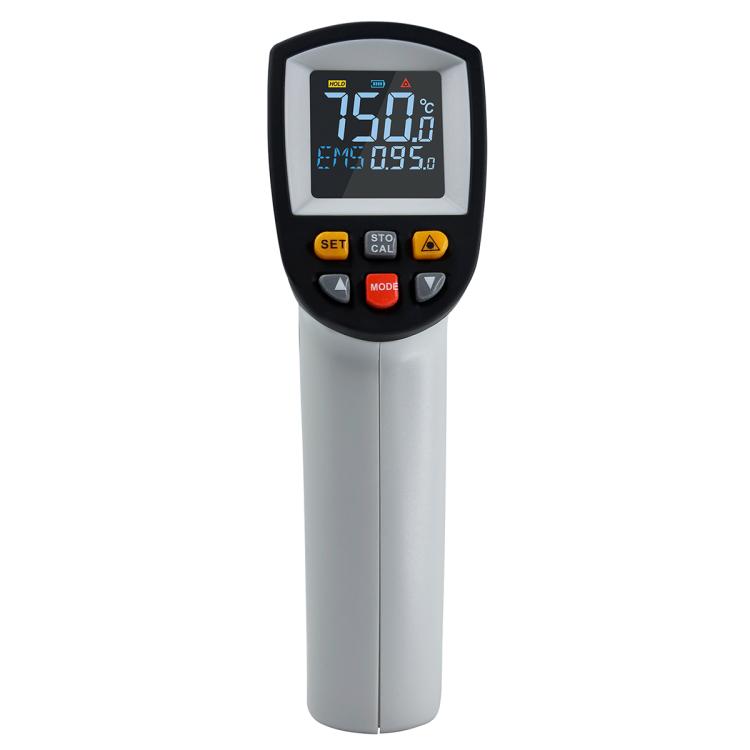 Termómetro infrarrojo de punto láser digital portátil GT750, rango de temperatura: -50-750 grados Celsius sin batería, GT750