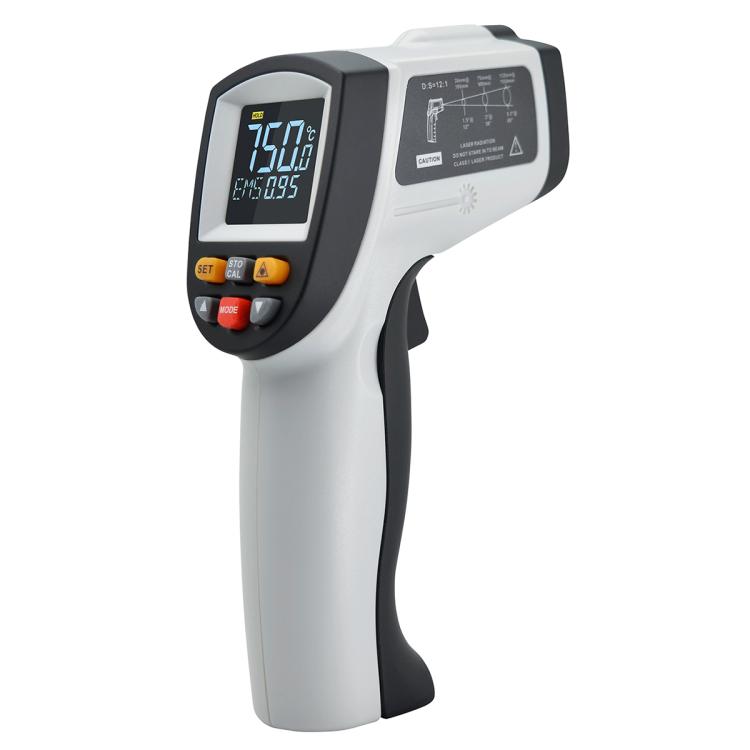 Termómetro infrarrojo de punto láser digital portátil GT750, rango de temperatura: -50-750 grados Celsius sin batería, GT750