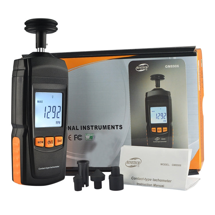 Tacómetro de contacto portátil BENETECH GM8906