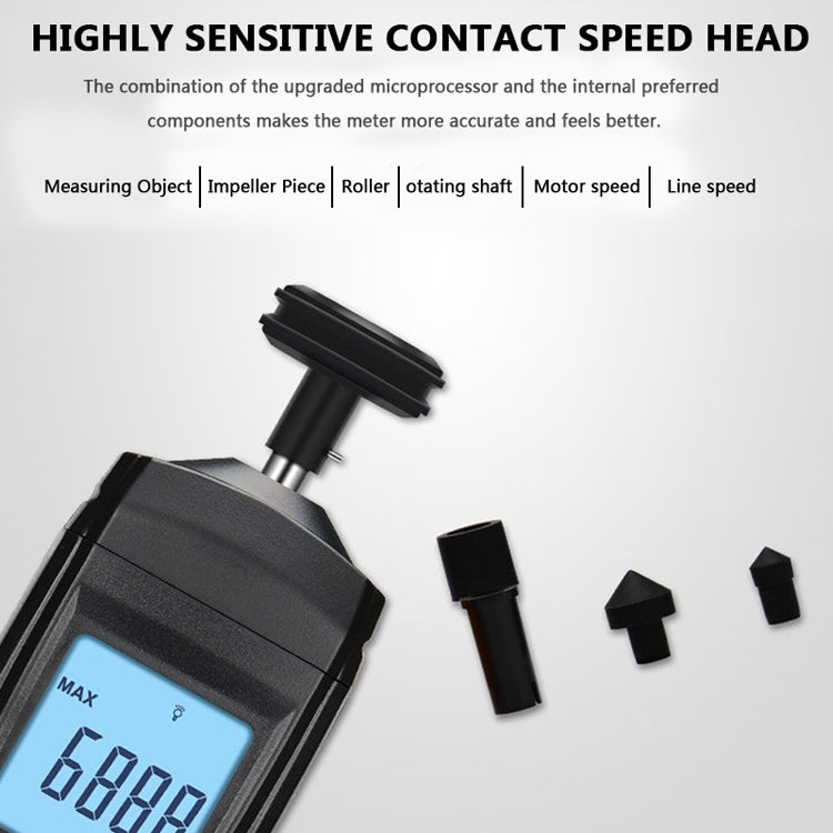 Tacómetro de contacto portátil BENETECH GM8906