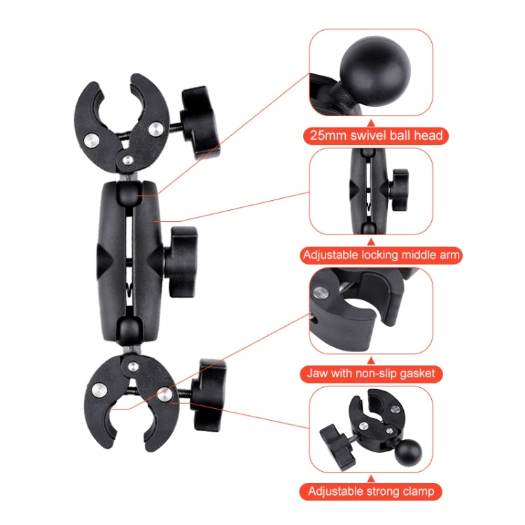 Soporte de montaje fijo para manillar de abrazadera de cangrejo Dualheads para motocicleta, Dualheads Crab