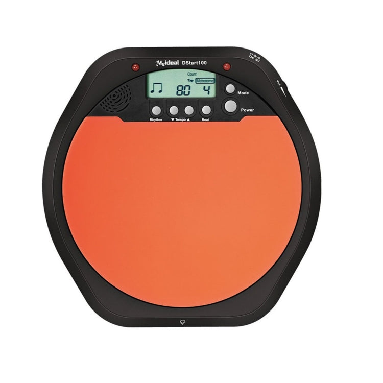 Metrónomo electrónico de ejercicio de tambor de entrenamiento de tablero de combate tonto DS100 (negro + naranja), Electronic Drum DS100