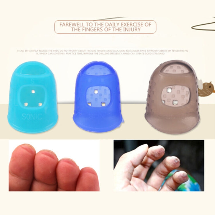 10 PCS Guitarra Ukelele Instrumento de cuerda Protector de dedo Tapa de dedo antidolor en entrega de color aleatorio (Tamaño: M), 10 PCS Finger Protector