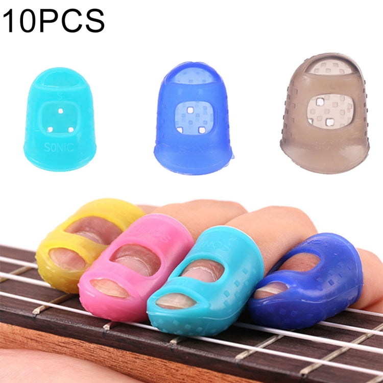 10 PCS Guitarra Ukelele Instrumento de cuerda Protector de dedo Tapa de dedo antidolor en entrega de color aleatorio (Tamaño: L), Size: L