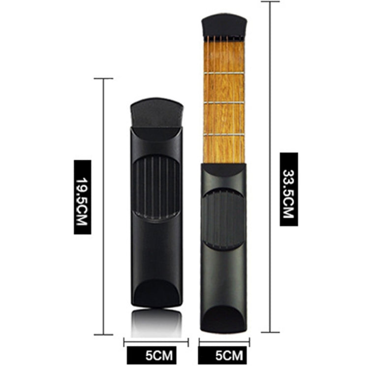 Mini guitarra de bolsillo, entrenador de guitarra portátil, entrenador de conversión de acordes de dedo KD10, 4 characters, 6 characters