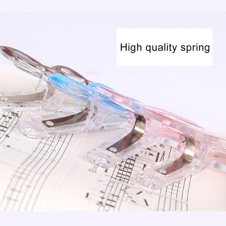 10 PCS PP Material Acero inoxidable Resorte Música Nota Forma Clip de libro Portapáginas de lujo, Entrega de color aleatorio, Random Color Delivery