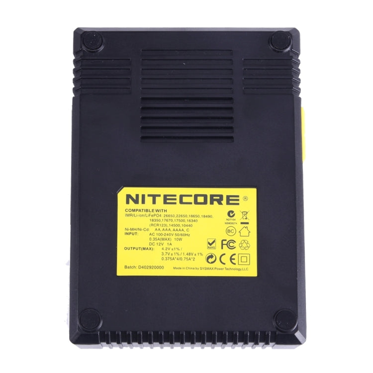Nitecore D4 Cargador inteligente Digi Smart con pantalla LCD para baterías 14500, 16340 (RCR123), 18650, 22650, 26650, Ni-MH y Ni-Cd (AA, AAA), D4