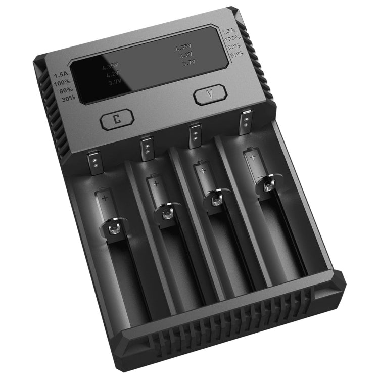 Nitecore NUEVO cargador inteligente Digi Smart i4 con indicador LED para baterías 14500, 16340 (RCR123), 18650, 22650, 26650, Ni-MH y Ni-Cd (AA, AAA), NEW i4