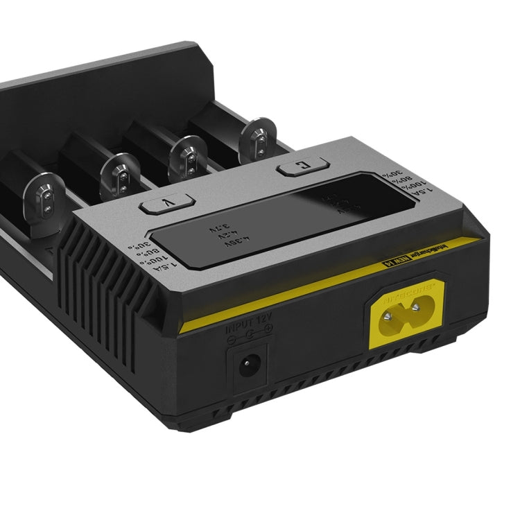 Nitecore NUEVO cargador inteligente Digi Smart i4 con indicador LED para baterías 14500, 16340 (RCR123), 18650, 22650, 26650, Ni-MH y Ni-Cd (AA, AAA), NEW i4
