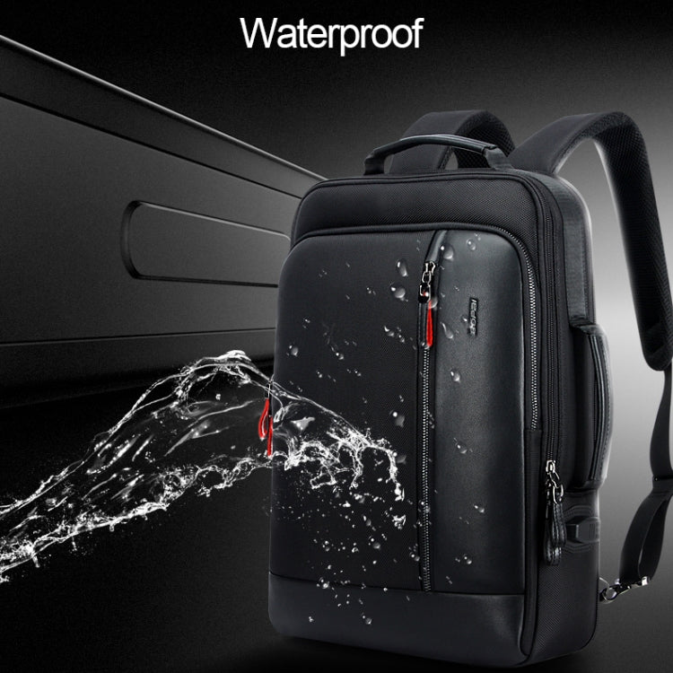 Bopai 751-006641 Mochila para computadora portátil transpirable de moda empresarial de gran capacidad con interfaz USB externa, tamaño: 30 x 15 x 44 cm, 751-006641