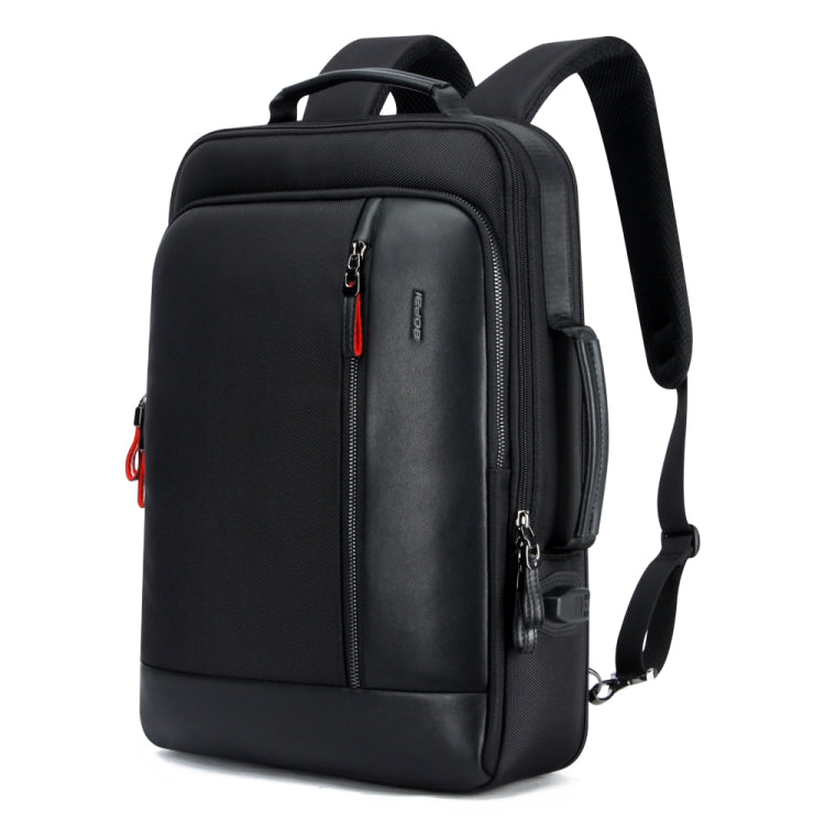 Bopai 751-006641 Mochila para computadora portátil transpirable de moda empresarial de gran capacidad con interfaz USB externa, tamaño: 30 x 15 x 44 cm, 751-006641