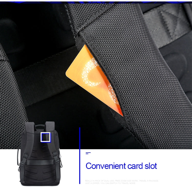 Bopai 751-006641 Mochila para computadora portátil transpirable de moda empresarial de gran capacidad con interfaz USB externa, tamaño: 30 x 15 x 44 cm, 751-006641