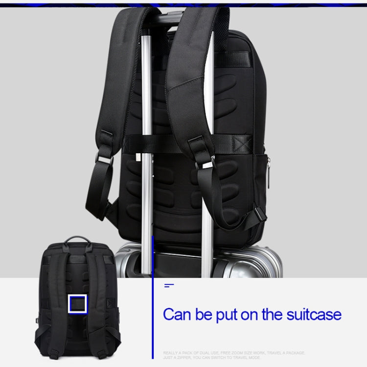 Bopai 751-006881 Bandolera Doble Empresarial Antirrobo Impermeable de Gran Capacidad, con Puerto de Carga USB, Tamaño: 30x14x44cm, 751-006881