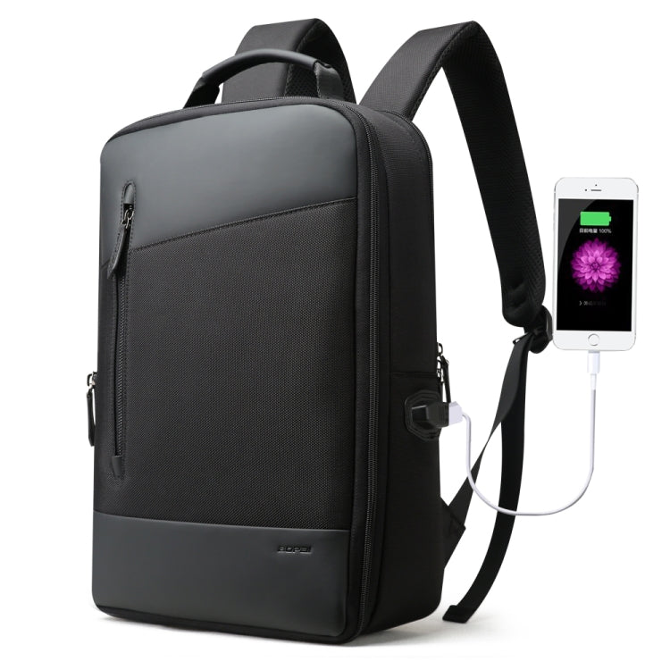 Bopai 851-009911 Bandolera doble de gran capacidad, impermeable, antirrobo, empresarial, con puerto de carga USB, tamaño: 30,5 x 13 x 45 cm, 851-009911