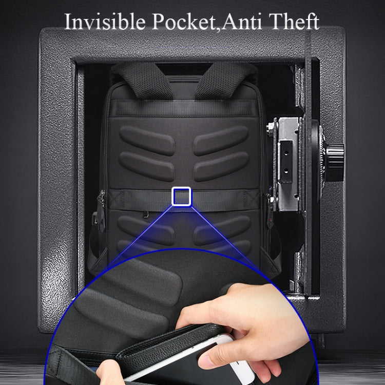 Bopai 851-009911 Bandolera doble de gran capacidad, impermeable, antirrobo, empresarial, con puerto de carga USB, tamaño: 30,5 x 13 x 45 cm, 851-009911