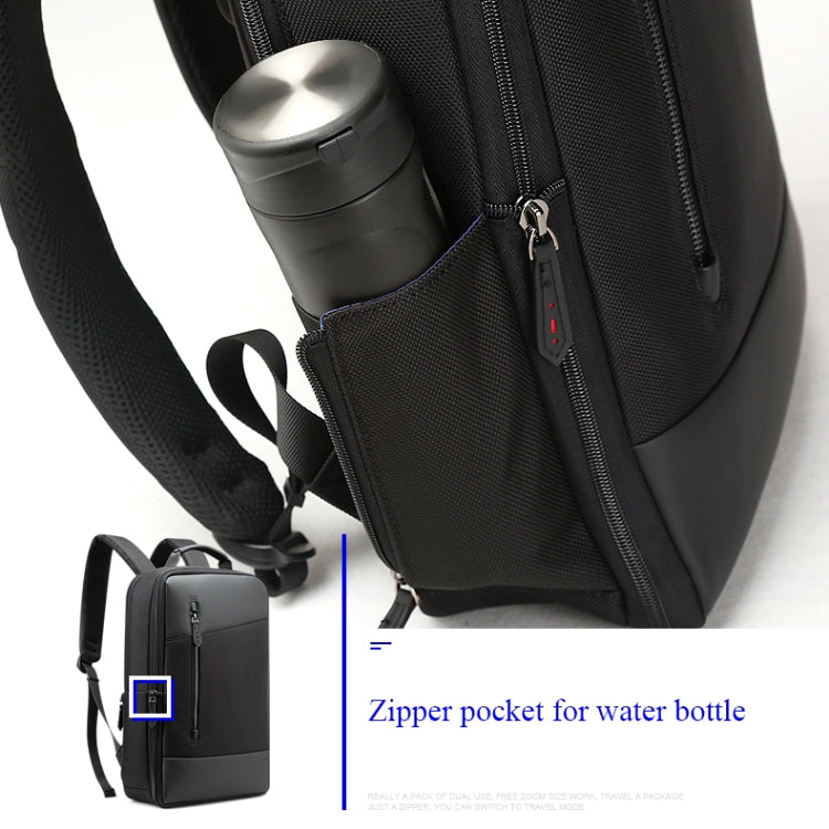 Bopai 851-009911 Bandolera doble de gran capacidad, impermeable, antirrobo, empresarial, con puerto de carga USB, tamaño: 30,5 x 13 x 45 cm, 851-009911